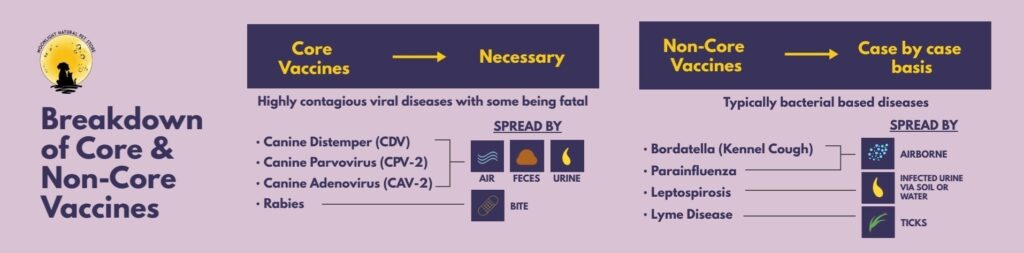 Dog Core Vaccines vrs Non-Core Vaccines