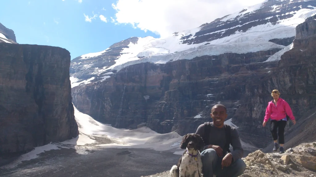 Shinji hiking in Banff